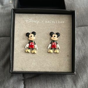 BaubleBar Disney Mickey Mouse Earrings - Red, Black, Gold